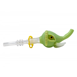 4.2" Elephant Design W/ Quartz Tips Honey Straw